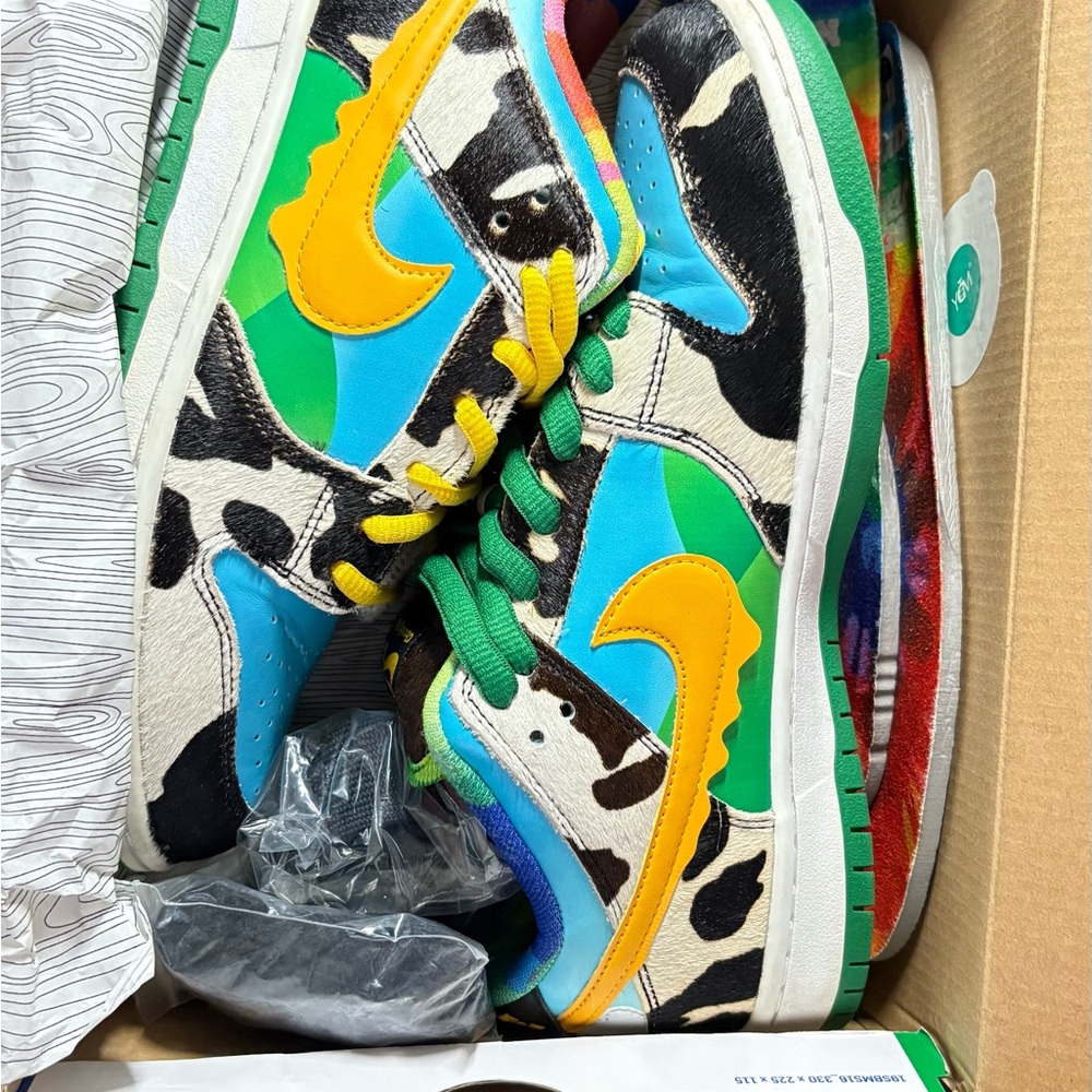 Nike SB Dunk Low Pro QS in Gold and Green 1:1